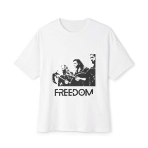 Freedom Graphic Oversized Tee, Unisex Boxy Tee, Casual Wear, Statement Shirt, Gift for Him or Her, Music Festival Attire, Summer Outfit