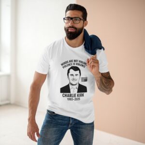 “Wear the Legacy. 10% of every shirt supports Turning Point USA in Charlie Kirk’s honor.”Charlie Kirk Quote Tee, Casual Graphic T-Shirt, Political Statement Shirt, Unique Gift for Activists, Everyday Wear - Image 3
