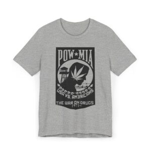 Vintage Inspired Unisex Jersey T-Shirt, Cannabis Graphic Tee, POW-MIA Tribute Shirt, Statement T-Shirt, Gift for Activists - Image 41