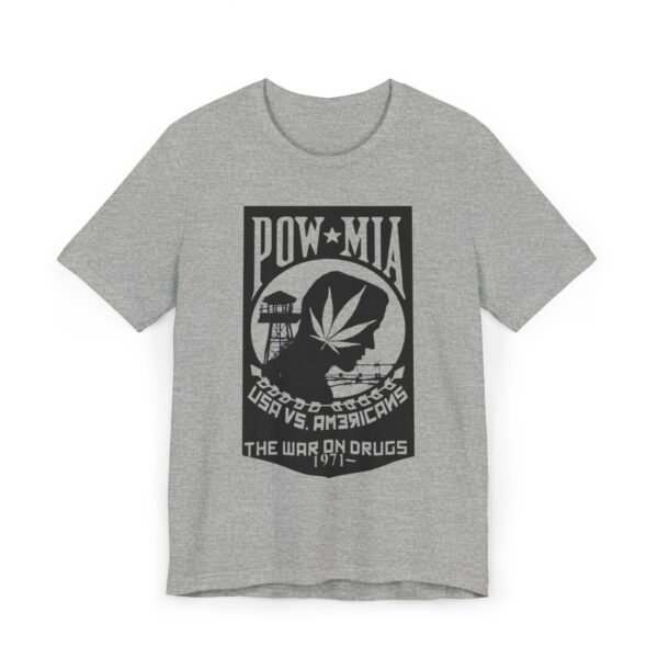 Vintage Inspired Unisex Jersey T-Shirt, Cannabis Graphic Tee, POW-MIA Tribute Shirt, Statement T-Shirt, Gift for Activists - Image 41