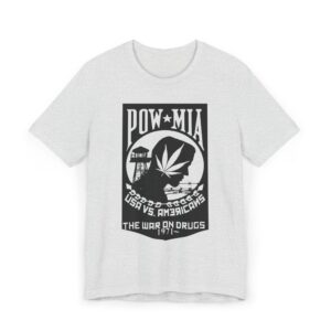 Vintage Inspired Unisex Jersey T-Shirt, Cannabis Graphic Tee, POW-MIA Tribute Shirt, Statement T-Shirt, Gift for Activists - Image 5