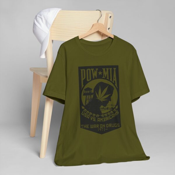 Vintage Inspired Unisex Jersey T-Shirt, Cannabis Graphic Tee, POW-MIA Tribute Shirt, Statement T-Shirt, Gift for Activists - Image 27