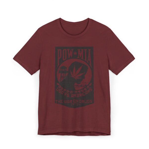 Vintage Inspired Unisex Jersey T-Shirt, Cannabis Graphic Tee, POW-MIA Tribute Shirt, Statement T-Shirt, Gift for Activists - Image 57