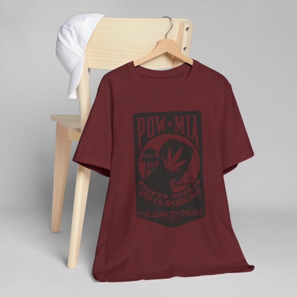 Vintage Inspired Unisex Jersey T-Shirt, Cannabis Graphic Tee, POW-MIA Tribute Shirt, Statement T-Shirt, Gift for Activists - Image 59