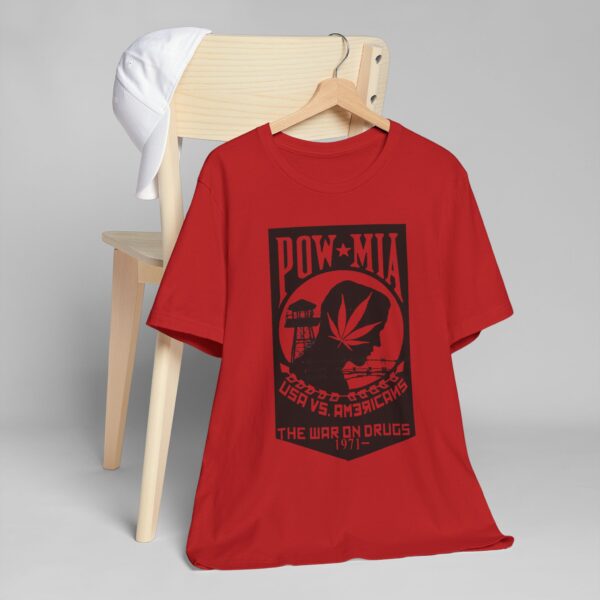 Vintage Inspired Unisex Jersey T-Shirt, Cannabis Graphic Tee, POW-MIA Tribute Shirt, Statement T-Shirt, Gift for Activists - Image 51