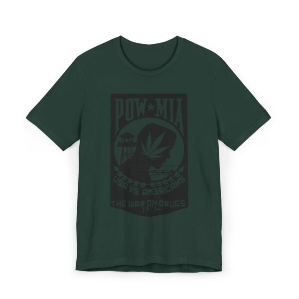 Vintage Inspired Unisex Jersey T-Shirt, Cannabis Graphic Tee, POW-MIA Tribute Shirt, Statement T-Shirt, Gift for Activists - Image 33