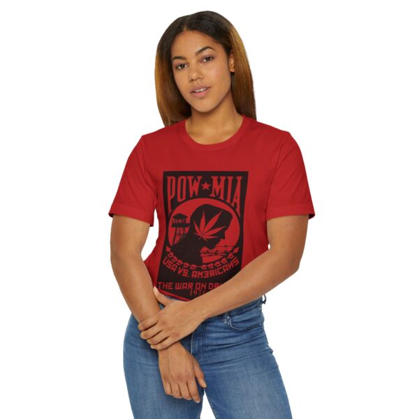 Vintage Inspired Unisex Jersey T-Shirt, Cannabis Graphic Tee, POW-MIA Tribute Shirt, Statement T-Shirt, Gift for Activists - Image 52