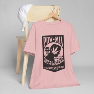 Vintage Inspired Unisex Jersey T-Shirt, Cannabis Graphic Tee, POW-MIA Tribute Shirt, Statement T-Shirt, Gift for Activists - Image 11