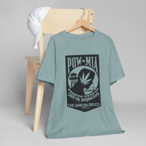 Vintage Inspired Unisex Jersey T-Shirt, Cannabis Graphic Tee, POW-MIA Tribute Shirt, Statement T-Shirt, Gift for Activists - Image 39