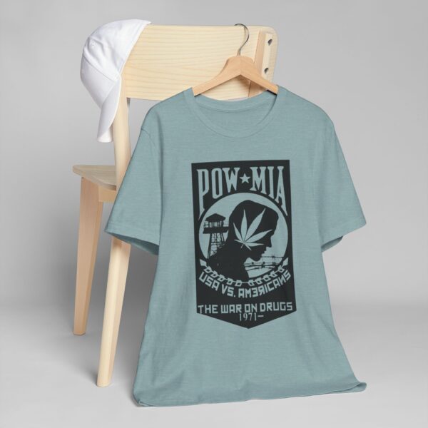 Vintage Inspired Unisex Jersey T-Shirt, Cannabis Graphic Tee, POW-MIA Tribute Shirt, Statement T-Shirt, Gift for Activists - Image 39