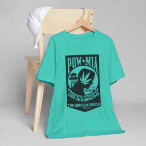 Vintage Inspired Unisex Jersey T-Shirt, Cannabis Graphic Tee, POW-MIA Tribute Shirt, Statement T-Shirt, Gift for Activists - Image 31