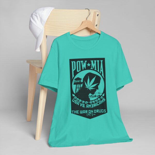 Vintage Inspired Unisex Jersey T-Shirt, Cannabis Graphic Tee, POW-MIA Tribute Shirt, Statement T-Shirt, Gift for Activists - Image 31