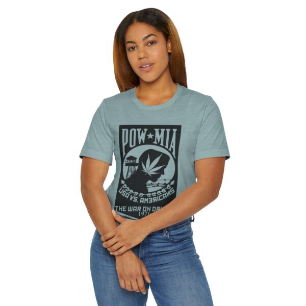 Vintage Inspired Unisex Jersey T-Shirt, Cannabis Graphic Tee, POW-MIA Tribute Shirt, Statement T-Shirt, Gift for Activists - Image 40