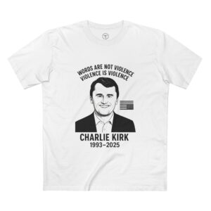 “Wear the Legacy. 10% of every shirt supports Turning Point USA in Charlie Kirk’s honor.”Charlie Kirk Quote Tee, Casual Graphic T-Shirt, Political Statement Shirt, Unique Gift for Activists, Everyday Wear