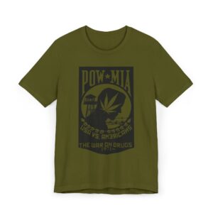 Vintage Inspired Unisex Jersey T-Shirt, Cannabis Graphic Tee, POW-MIA Tribute Shirt, Statement T-Shirt, Gift for Activists - Image 25
