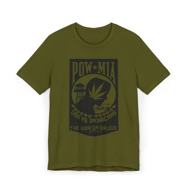 Vintage Inspired Unisex Jersey T-Shirt, Cannabis Graphic Tee, POW-MIA Tribute Shirt, Statement T-Shirt, Gift for Activists - Image 25
