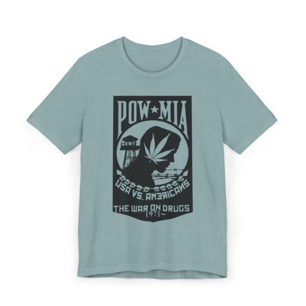 Vintage Inspired Unisex Jersey T-Shirt, Cannabis Graphic Tee, POW-MIA Tribute Shirt, Statement T-Shirt, Gift for Activists - Image 37