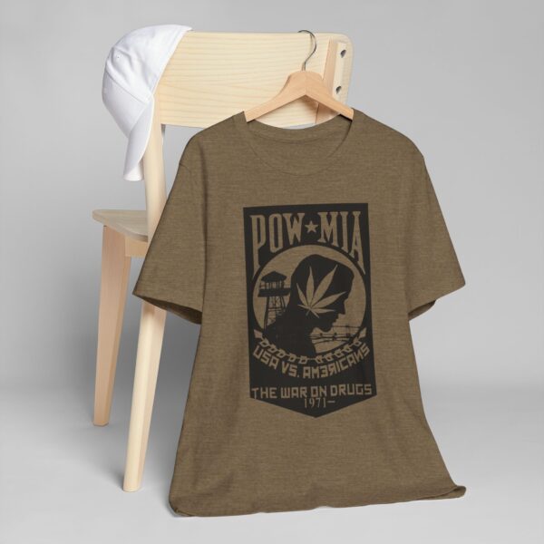 Vintage Inspired Unisex Jersey T-Shirt, Cannabis Graphic Tee, POW-MIA Tribute Shirt, Statement T-Shirt, Gift for Activists - Image 23