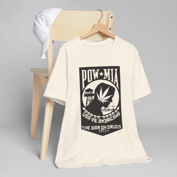 Vintage Inspired Unisex Jersey T-Shirt, Cannabis Graphic Tee, POW-MIA Tribute Shirt, Statement T-Shirt, Gift for Activists - Image 19