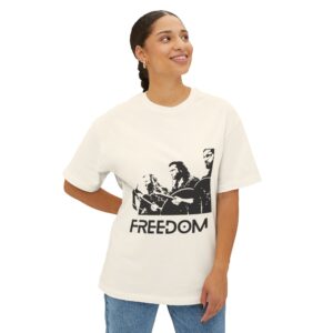 Freedom Graphic Oversized Tee, Unisex Boxy Tee, Casual Wear, Statement Shirt, Gift for Him or Her, Music Festival Attire, Summer Outfit - Image 11