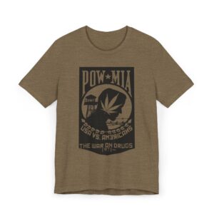Vintage Inspired Unisex Jersey T-Shirt, Cannabis Graphic Tee, POW-MIA Tribute Shirt, Statement T-Shirt, Gift for Activists - Image 21
