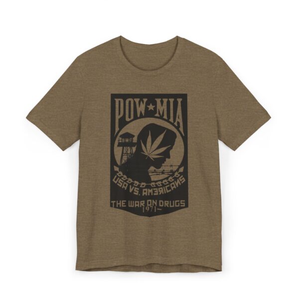 Vintage Inspired Unisex Jersey T-Shirt, Cannabis Graphic Tee, POW-MIA Tribute Shirt, Statement T-Shirt, Gift for Activists - Image 21