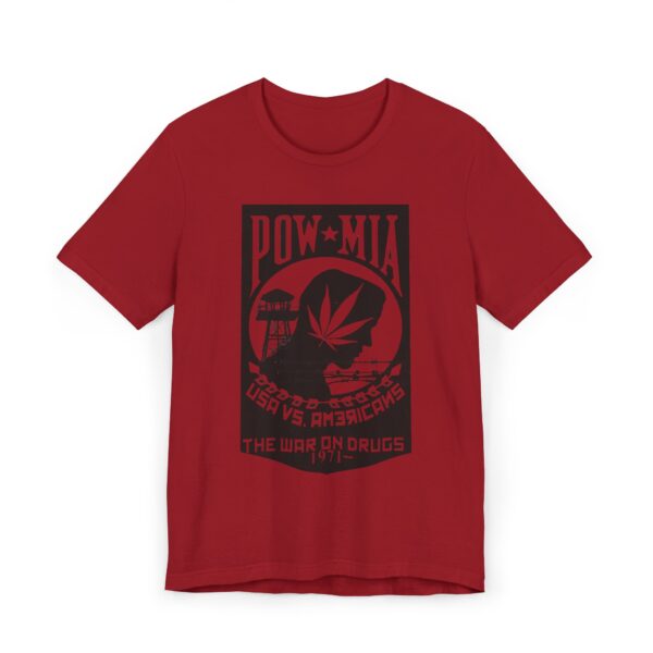 Vintage Inspired Unisex Jersey T-Shirt, Cannabis Graphic Tee, POW-MIA Tribute Shirt, Statement T-Shirt, Gift for Activists - Image 53
