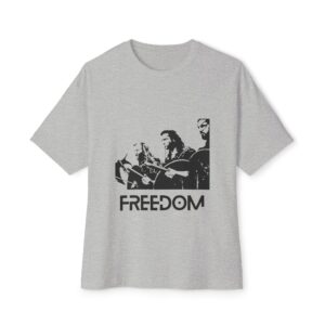 Freedom Graphic Oversized Tee, Unisex Boxy Tee, Casual Wear, Statement Shirt, Gift for Him or Her, Music Festival Attire, Summer Outfit - Image 17