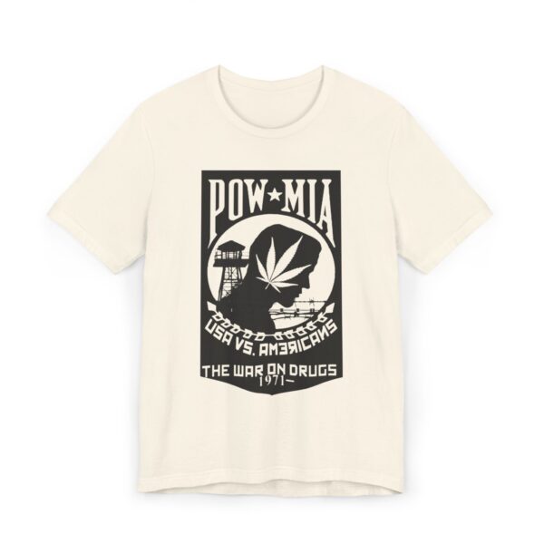 Vintage Inspired Unisex Jersey T-Shirt, Cannabis Graphic Tee, POW-MIA Tribute Shirt, Statement T-Shirt, Gift for Activists - Image 17